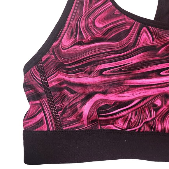 Champion Power Core Racerback Sports Bra Reversible Pink Marble to Brown Size M - Picture 2 of 12